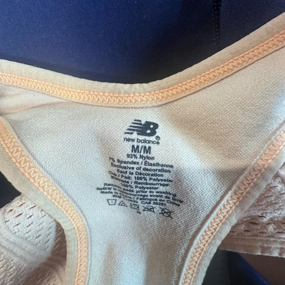 New Balance Orange Sports Bra with Racerback Design and Wide Supportive Band - Picture 5 of 5